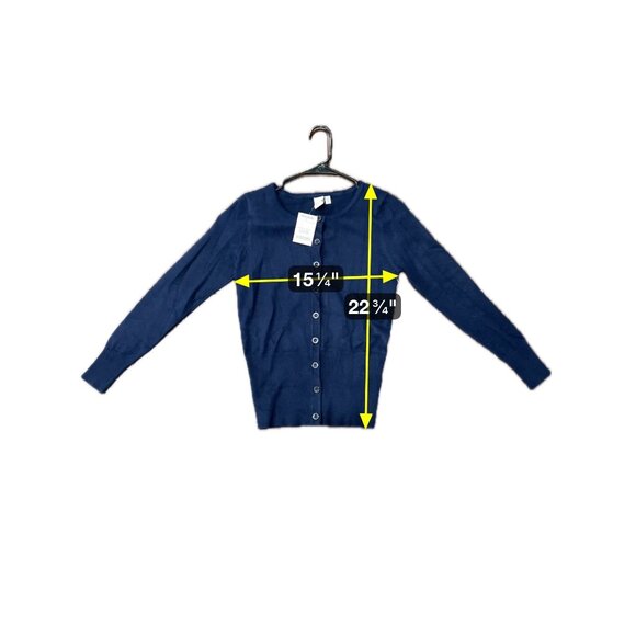 Vila Milano NWT Navy Blue Button Up Cardigan Sweater Sz Small - Picture 7 of 11